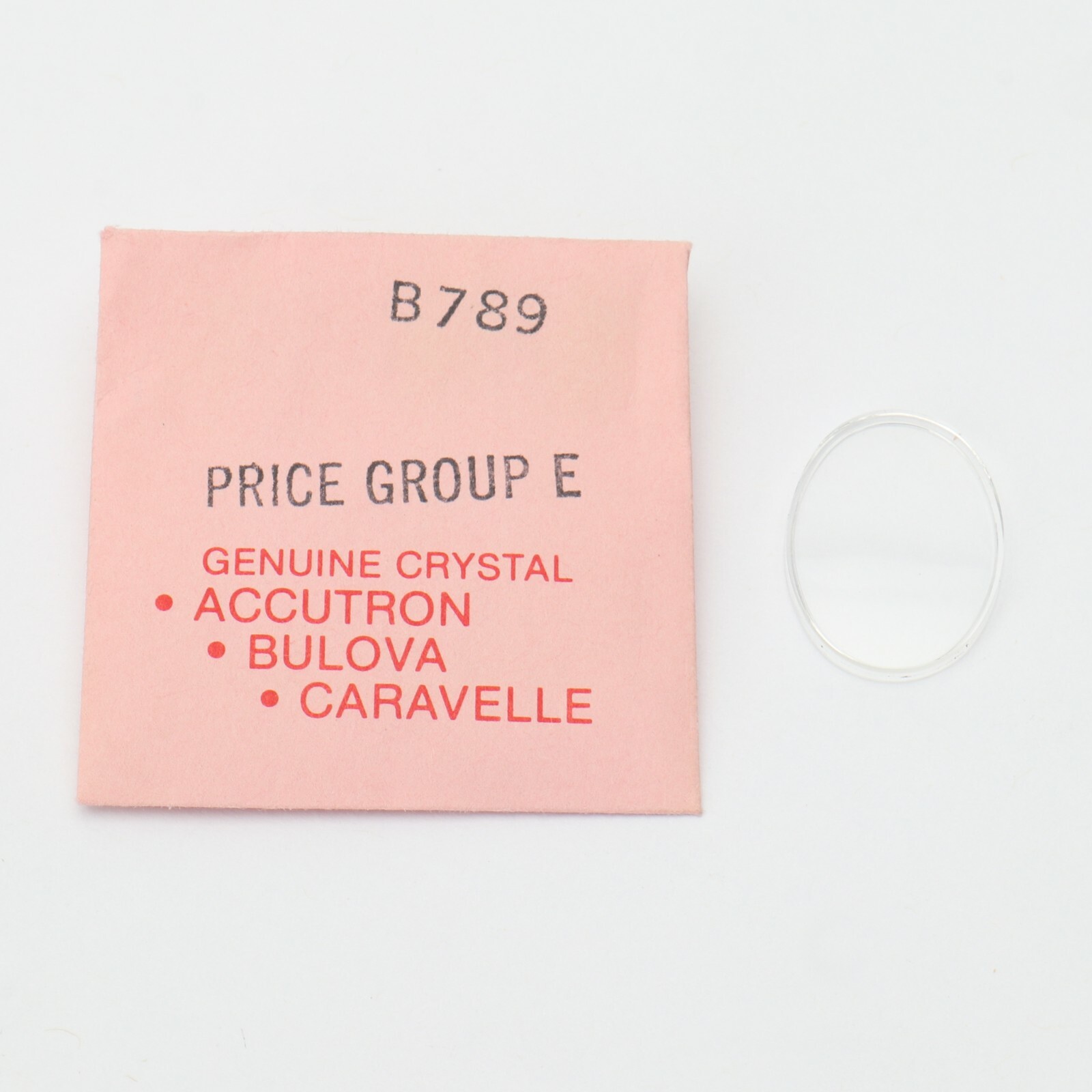 Genuine Bulova Accutron Crystal Ref #B789 – 21.8mm x 16.0mm Watch Part (C1D15)