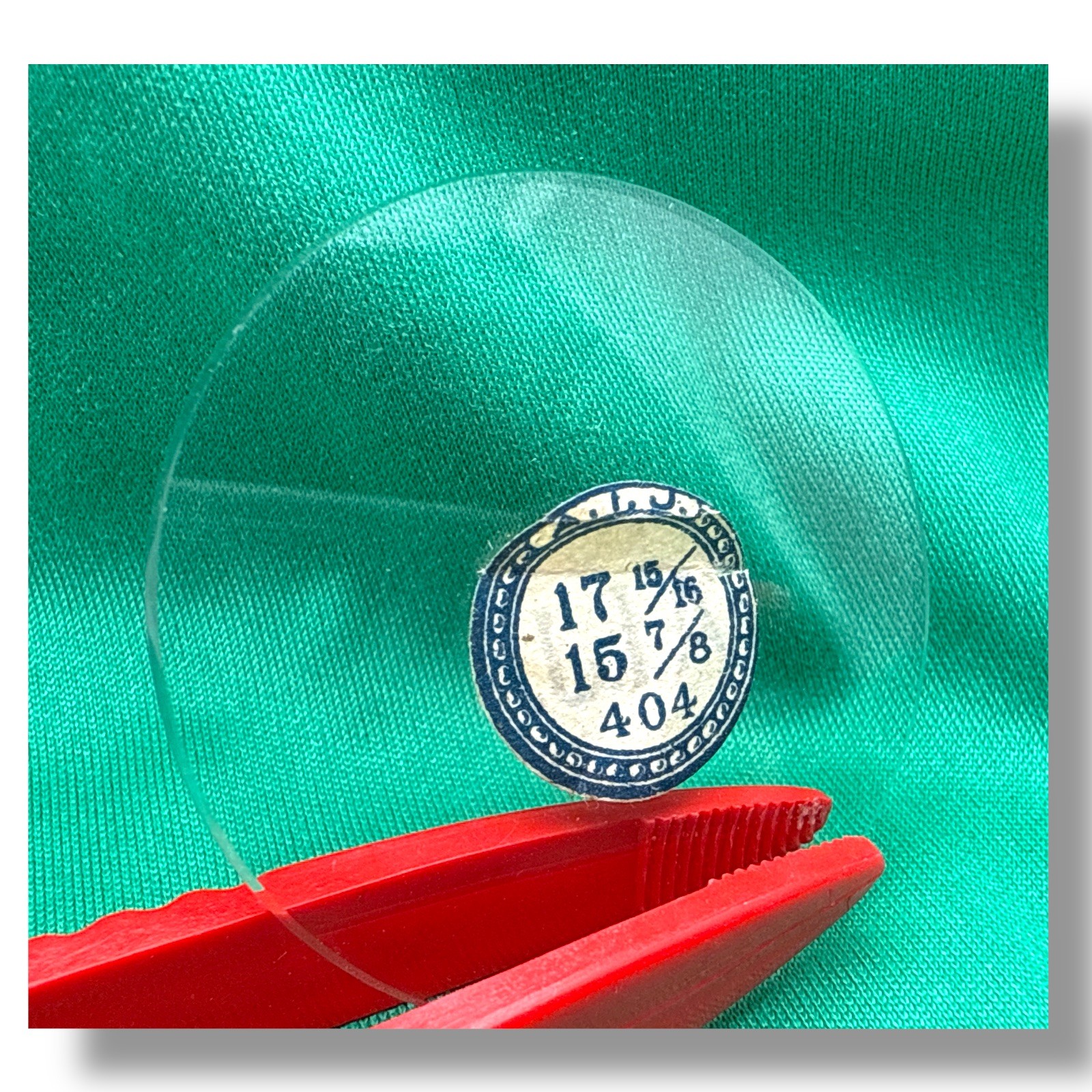 Ligne 17 15/16 Pocket Watch Crystal Concave Thick: 1.1 mm C17-9 NOS Read!