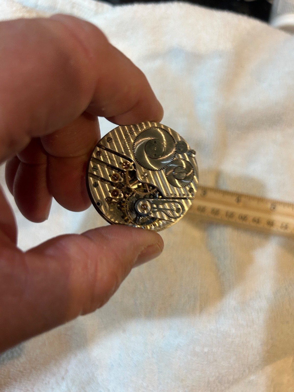 Ingersoll Trenton 15 Jewel 3 Finger Bridge Pocket Watch Movement Sunk Dial