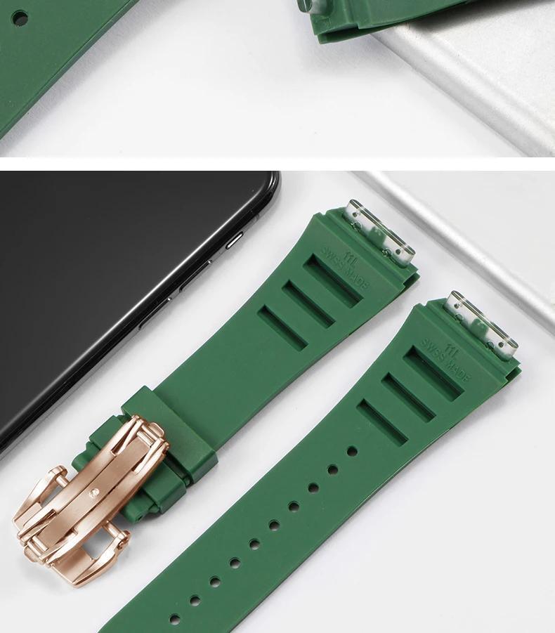 Rubber Watchband for Richard Mille Strap for Rm011 Mille Bracelet Watch Band