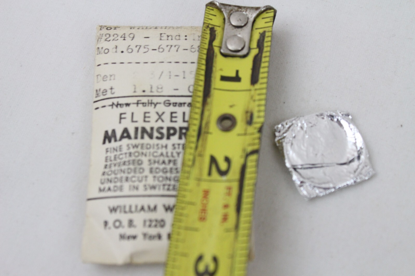 New Watch Flexelit Mainspring Part Waltham #2249 Mod. 675-677-681 1.18 – 0.06