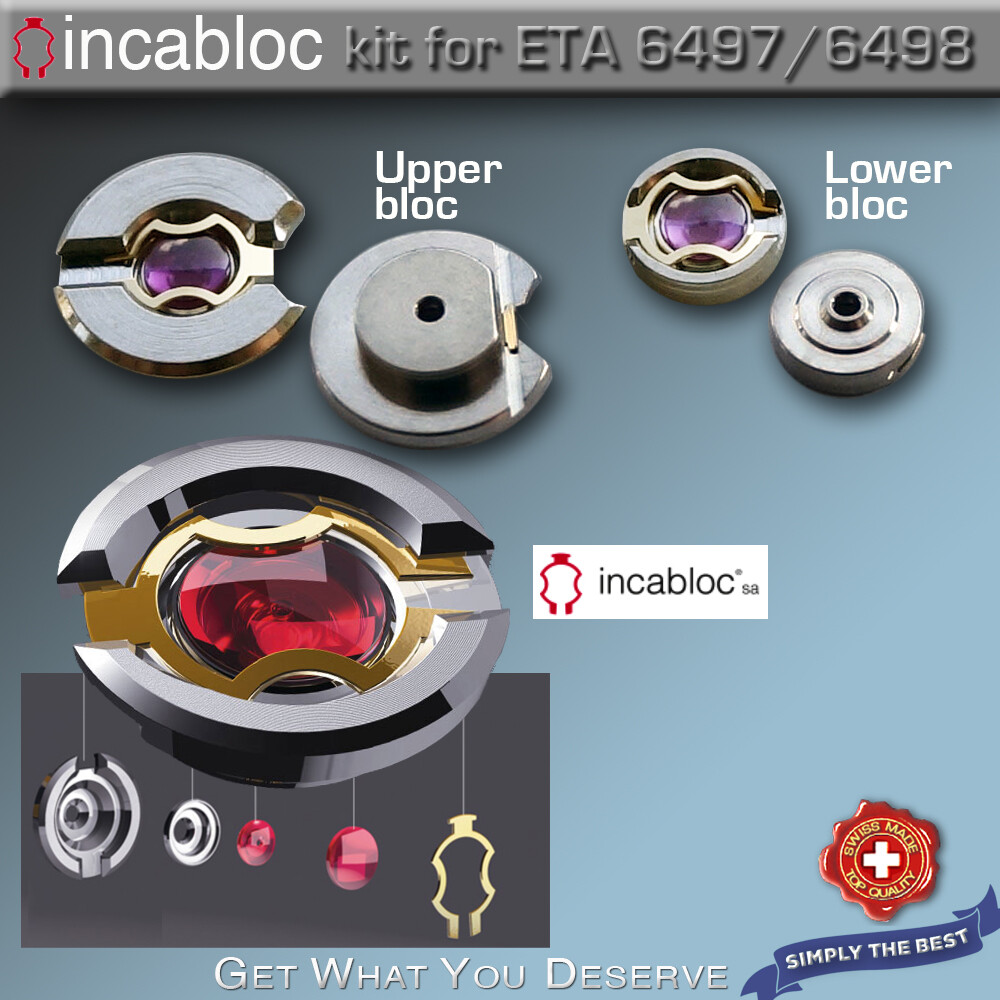 INCABLOC for ETA UNITAS 6497, 6498 KIT UPPER- AND LOWER BLOC