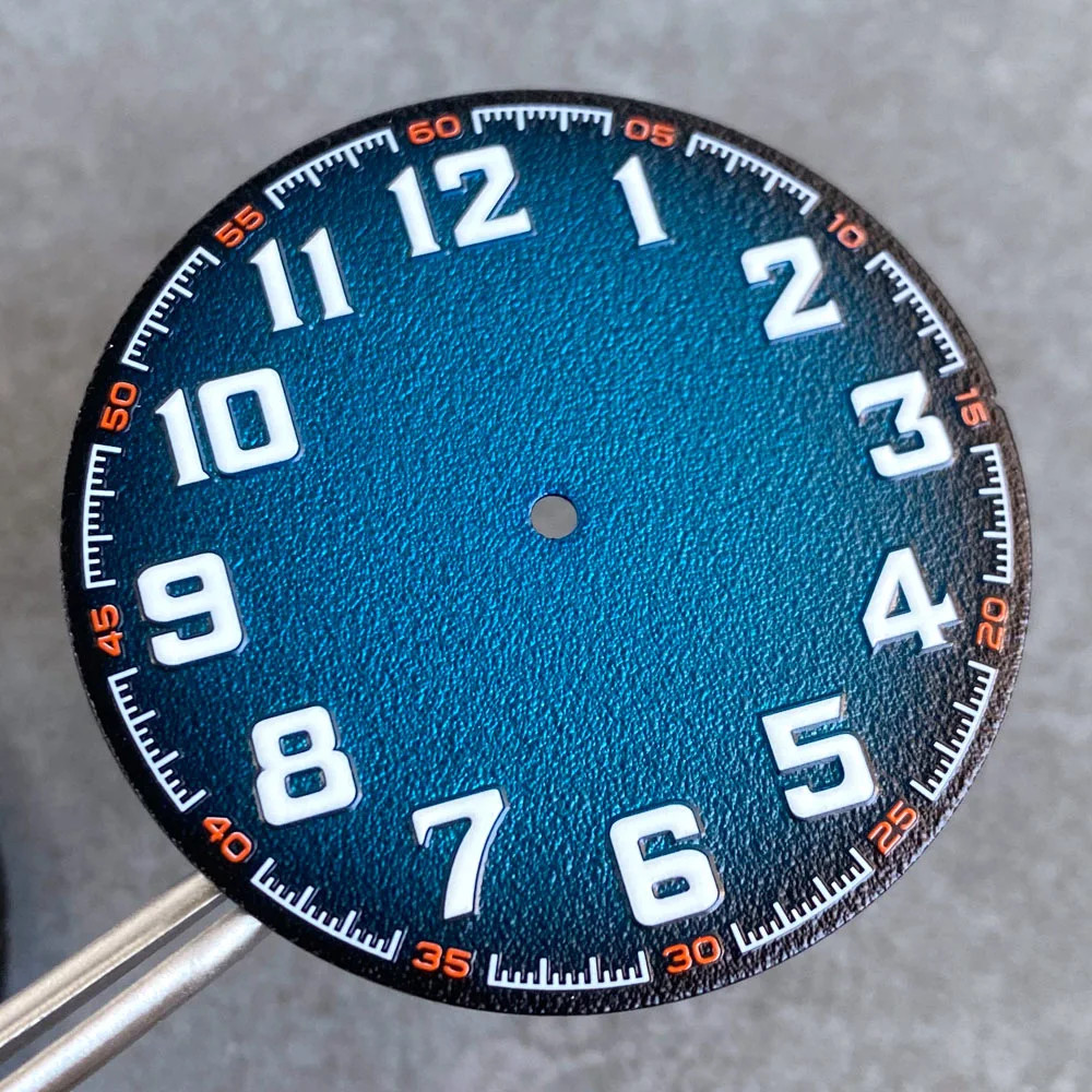 Tandorio 40.5mm Matte Watch Dial Replacement Parts Fit NH35 NH36 ETA2824 PT5000