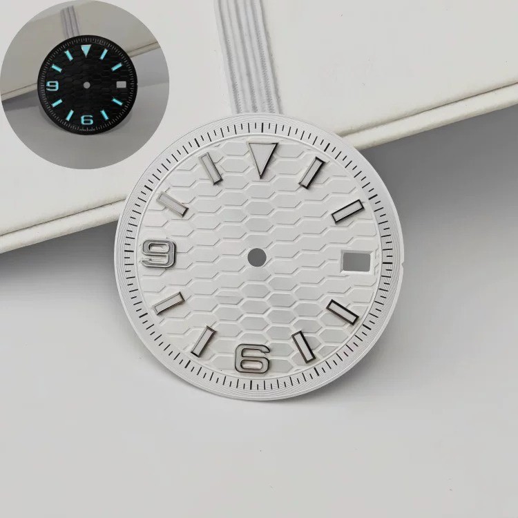 31mm Honeycomb Dial 6 & 9 Numerals 3H Date Fit Auto Mod Part