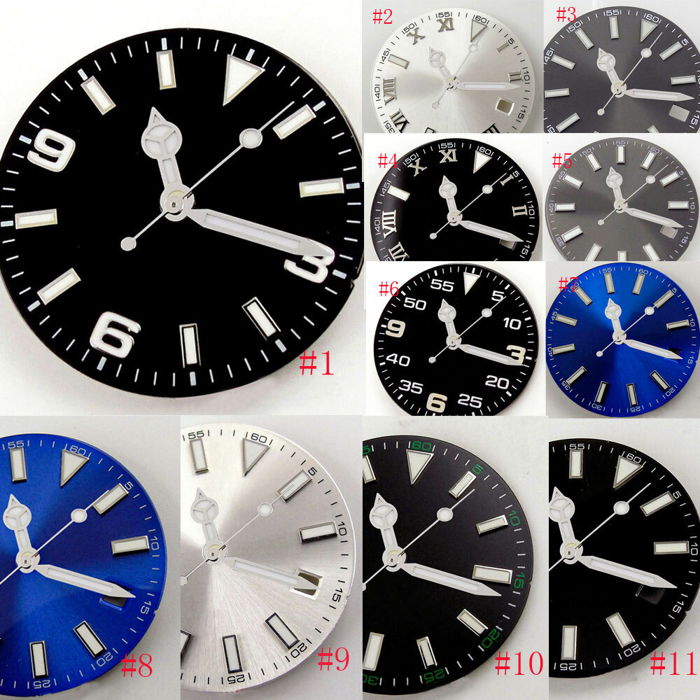 29mm bliger blue black white dial fit 2824 DG2813 3804 miyota 8215 NH35 NH36