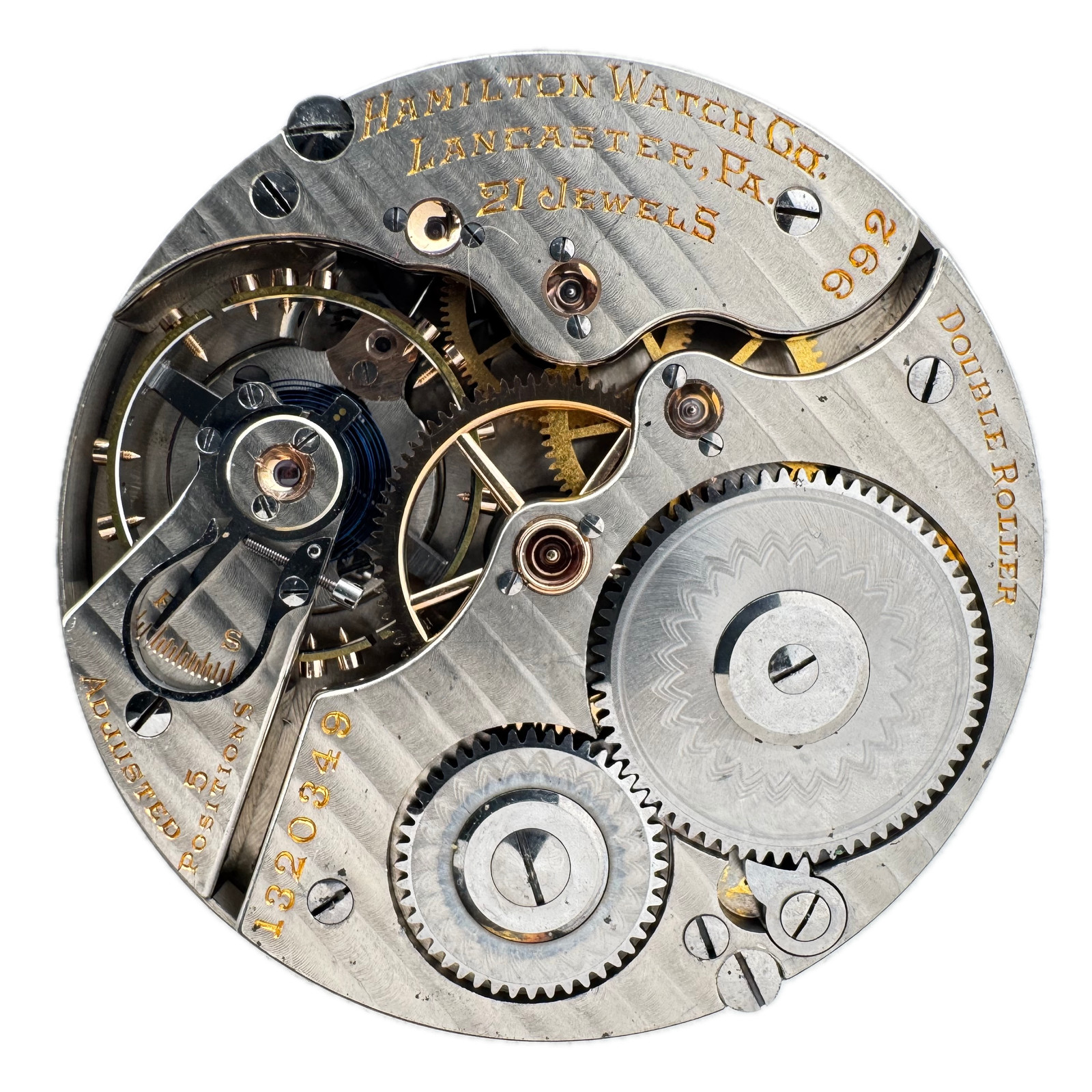 Antique 16s Hamilton Railroad Pinstripe Mechanical Pocket Watch Movement 992 USA