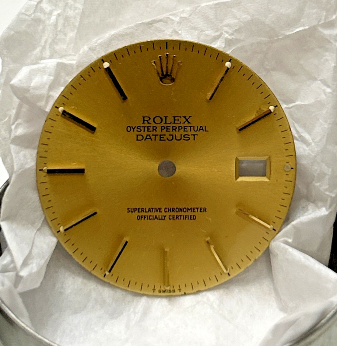 Genuine Rolex Men’s Gold Dial Oyster Perpetual DATEJUST 36mm, EXCELLENT!
