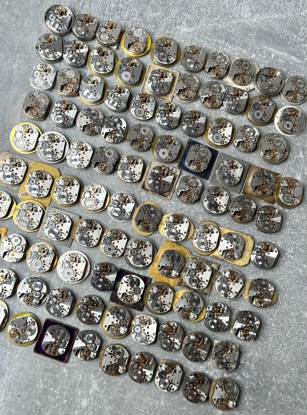 Lot 100vintage ladies watch movements 16×13 mm Zarja Steampunk Art or repair DIY