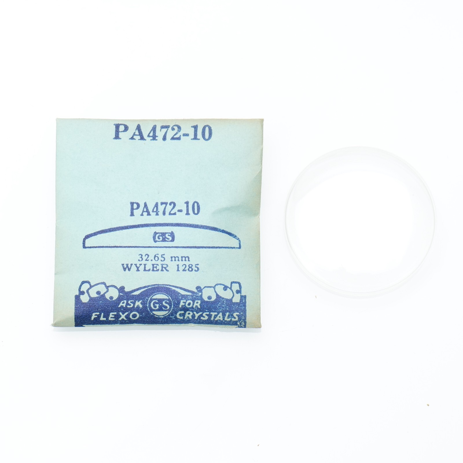 G-S Acrylic Watch Crystal PA472-10 For WYLER 1285 – 32.65mm Watchmakers (PA1D14)