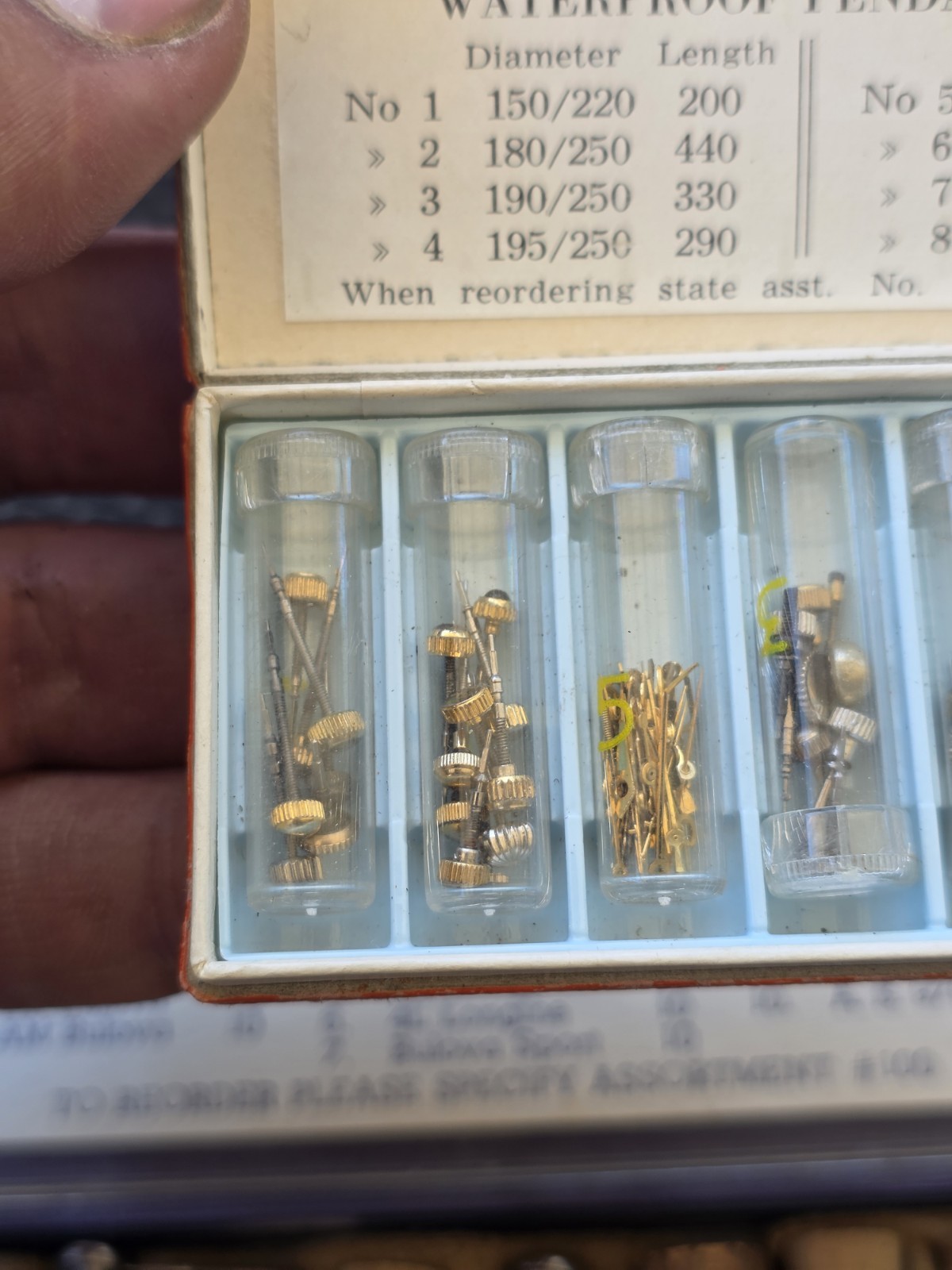 Vintage Watch Crown Assortment & Parts Lot Pre Owned Condition J5