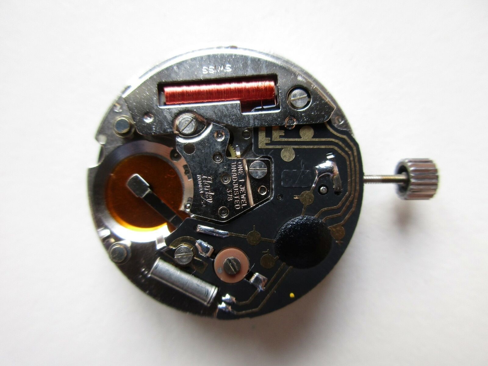 Harley 11½”‘ cal. 378 Swiss day-night disk watch movement N.O.S Date at 6