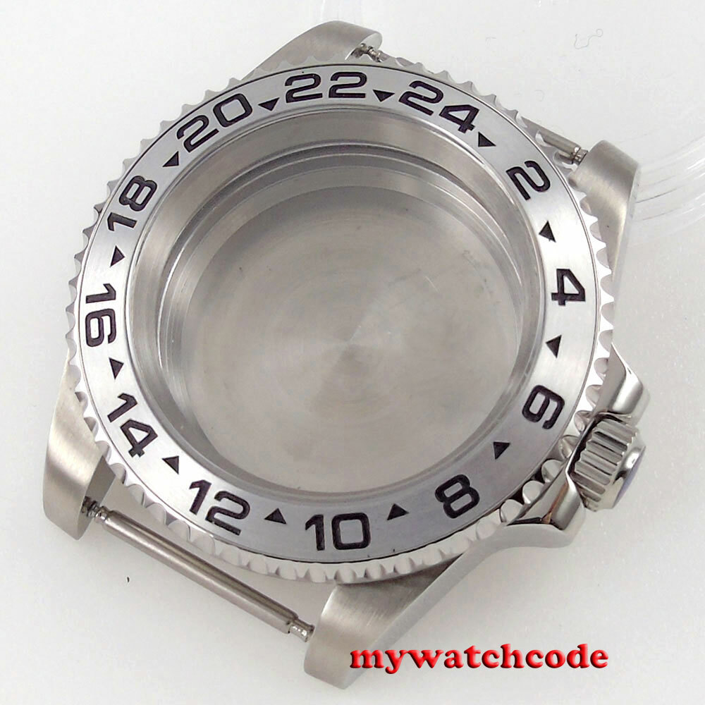 steel 40mm sapphire glass Watch Case fit Japan NH35 NH36 eta 2824 2824 8215 2813