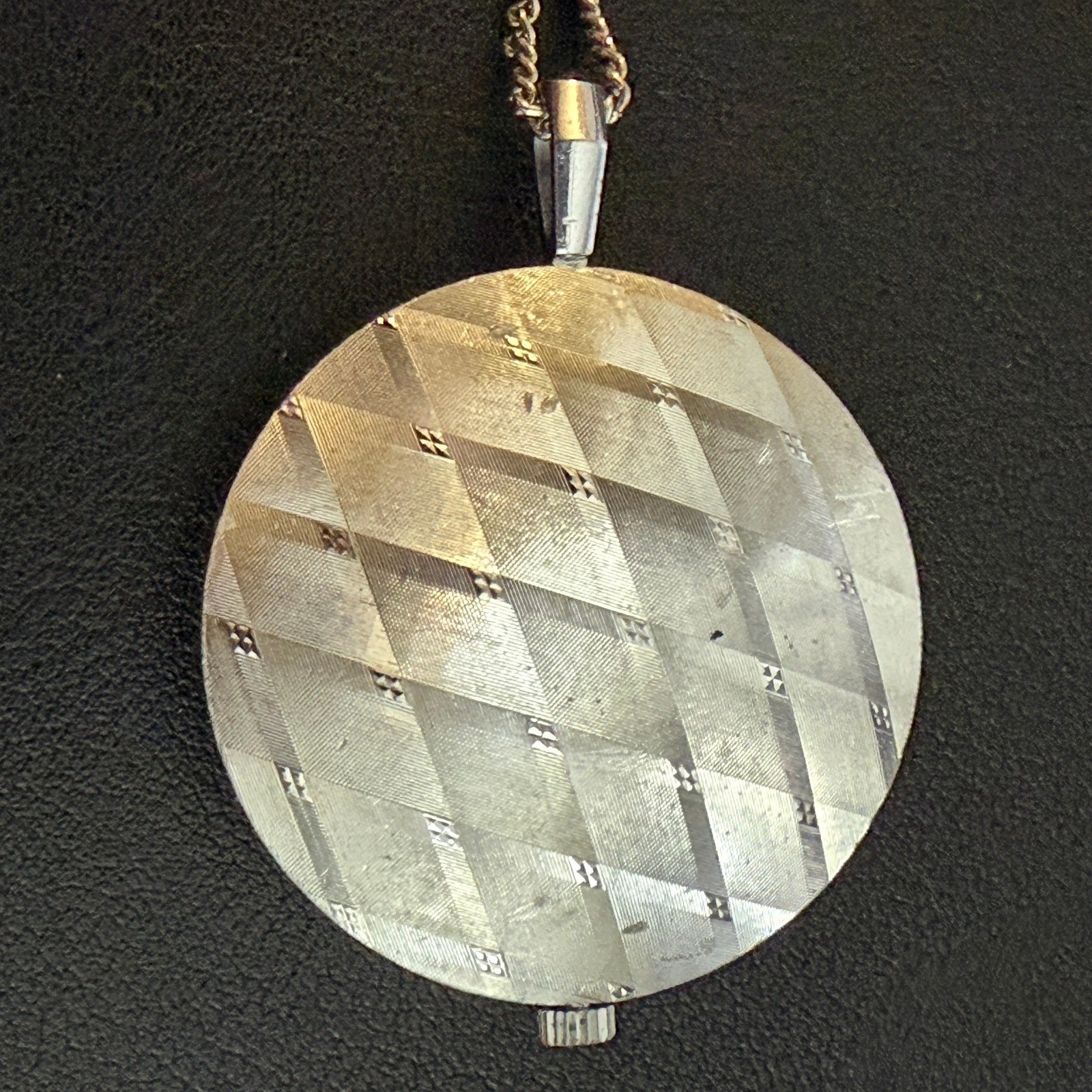 Vintage Watch Necklace Signed Endura Silver Tone READ