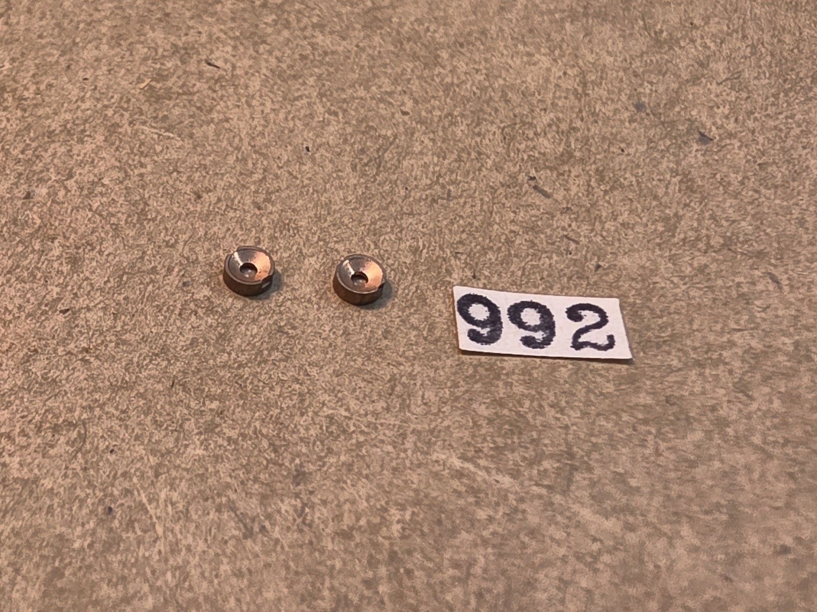 Lot Of 2 NOS Hamilton 16s Upper Cap Jewels For 992 Parts Spares Repairs
