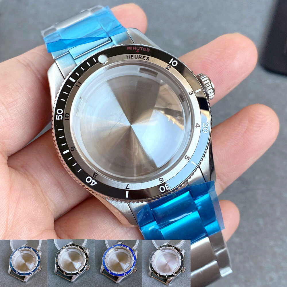 40mm Double Bow Domed Sapphire Crystal Watch Case Accessories for NH35 NH36 NH38