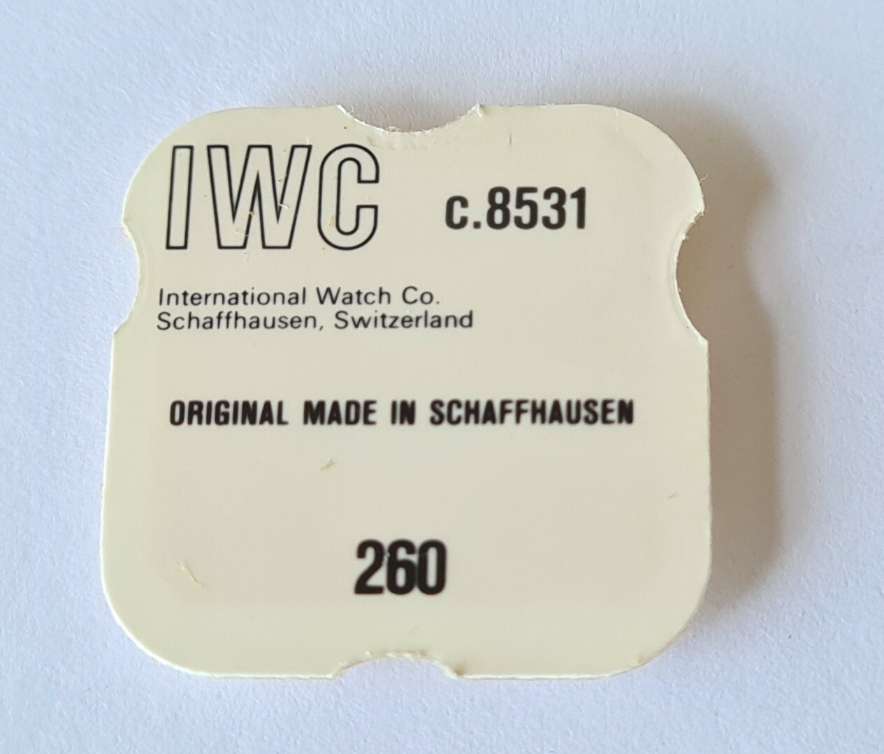IWC c 8531 # 260 Minute Wheel New Factory Sealed Genuine Swiss