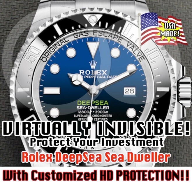 For-Rolex Deep Sea SeaDweller HDClear Protector Clasp Sides Crystal Bezel (2)