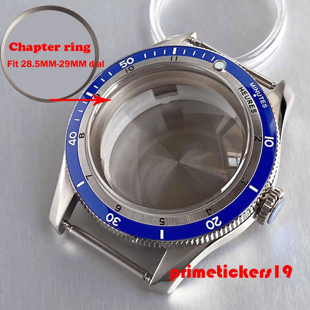 Domed Sapphire Dive 40mm Men’s Watch Case+Band+Inner Ring 20BAR Fit NH35 PT5000