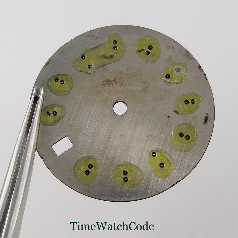 29mm Blue Sterile Watch Dial Faces Fit For NH35 NH35A Luminous Date Window