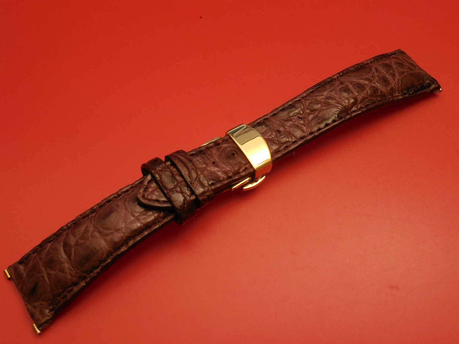 CUSTOM HAND MADE 34MM CROCODILE DEPLOYMENT STRAP FOR OMEGA 34MM CONSTELLATION
