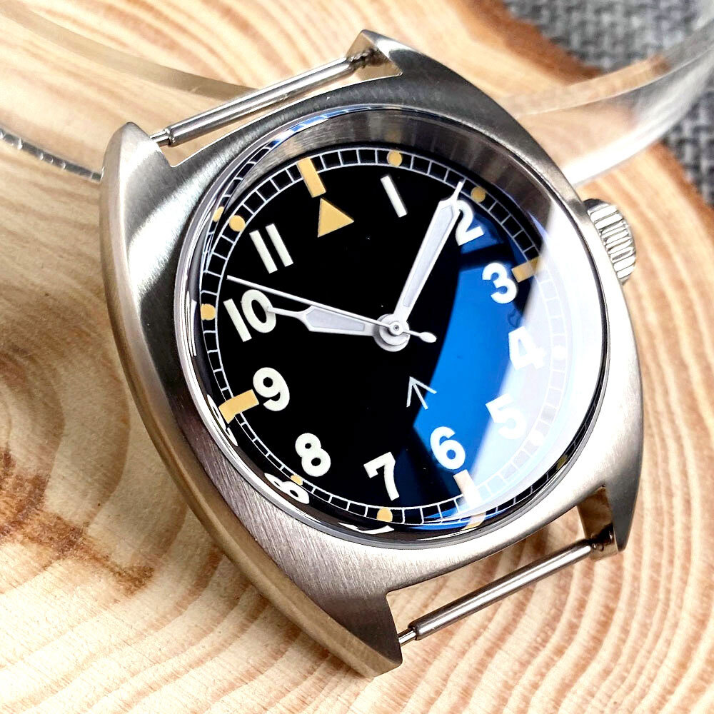 36mm Brushed Stainless Steel Sapphire Glass NH35 NH36 2824 Watch Case Dial Hand