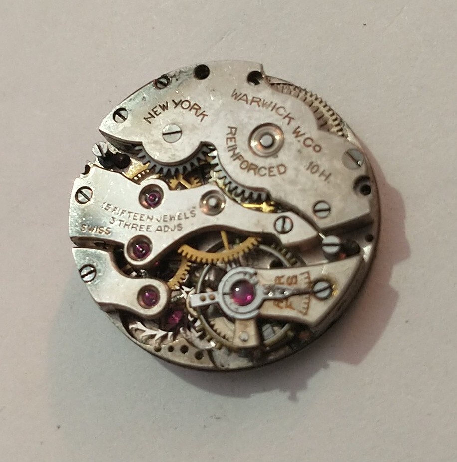 Vintage Warwick Watch Movement AS-IS Condition