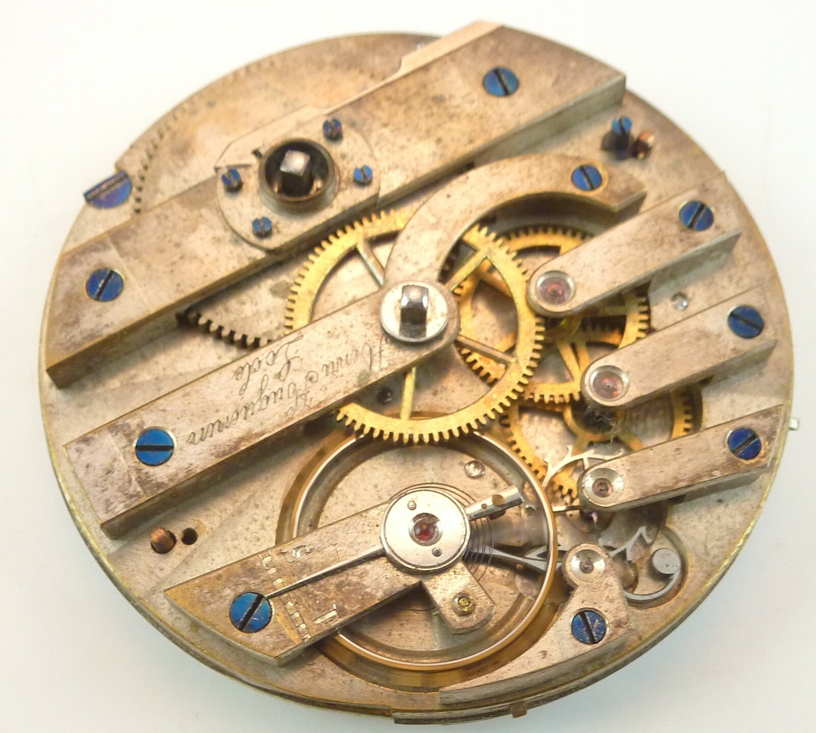 Henri Huguenin Mechanical – Complete Running Movement – 4 Parts / Repair