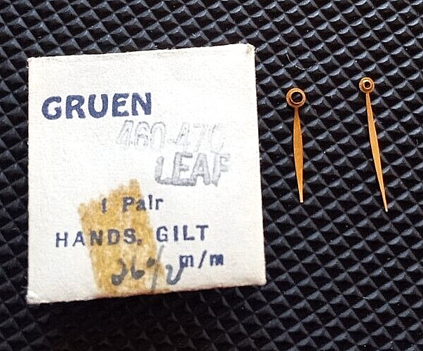Gruen 460-470 Watch Hands Gold Leaf watch parts