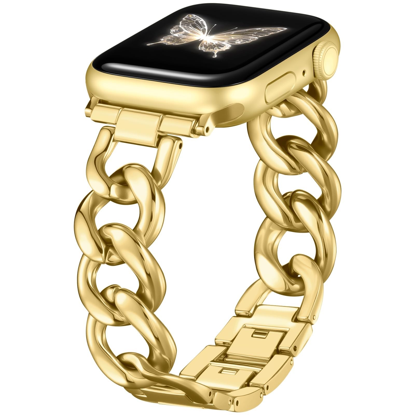DaQin Gold Band Compatible with Apple Watch Bands for Women 40mm 38mm 41mm 42…