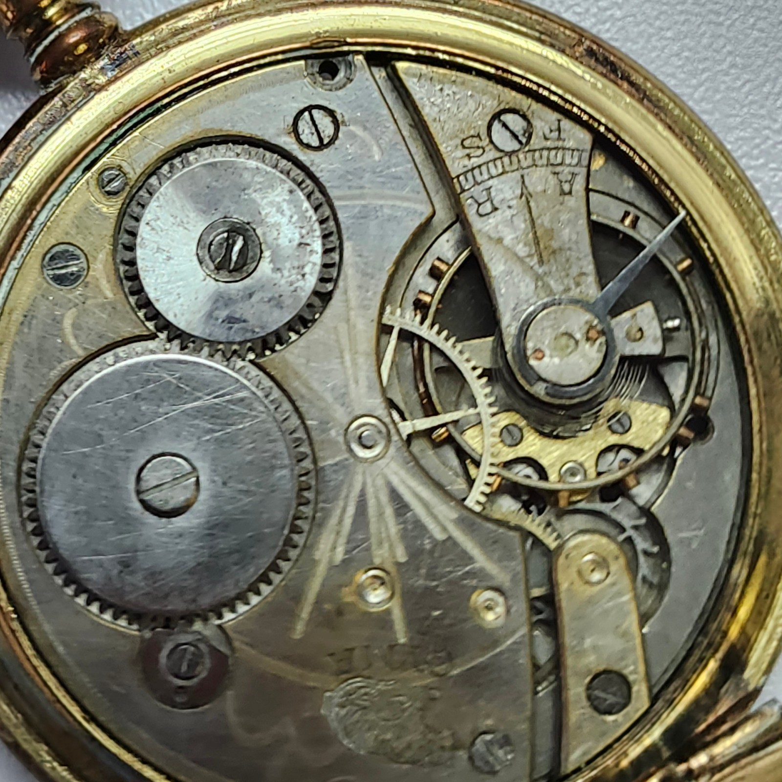 CYMA Tiger Invar Pocket Watch Maurice Wolf Dial Parts Repair As-Is Heavy Wear