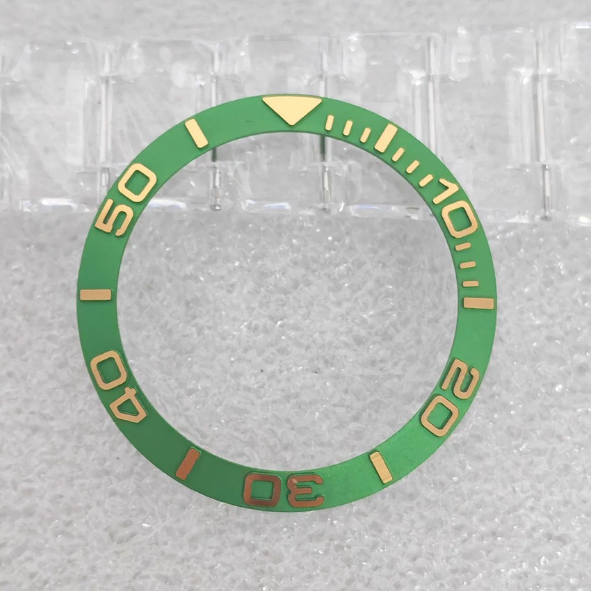 Watch Accessory 38MM–30.6MM Gold-Letter Aluminum Bezel for 40MM Case
