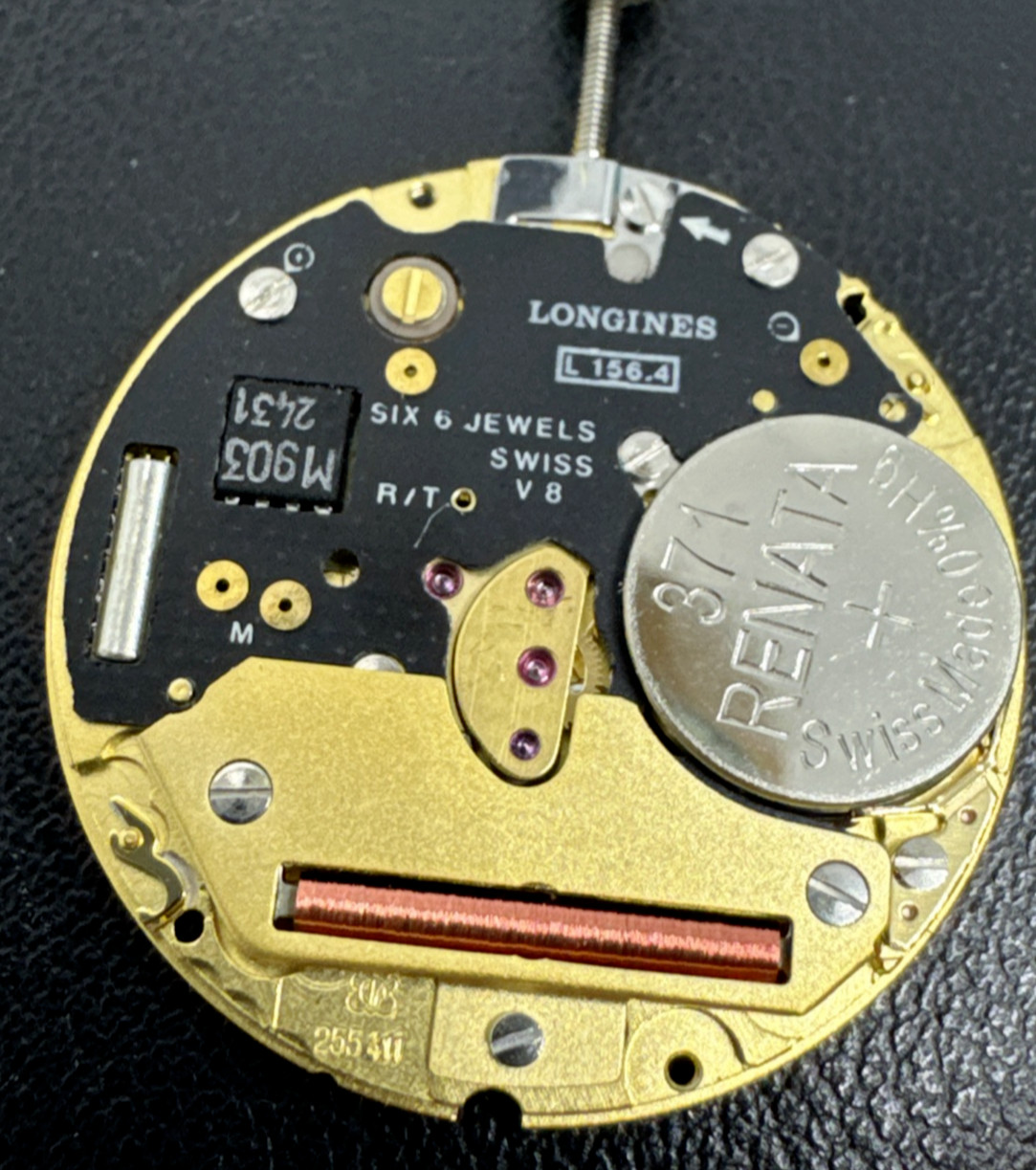 Longines 156.4 Eta 255.411 Complete Movement Overhauled Seconds Center Date H3