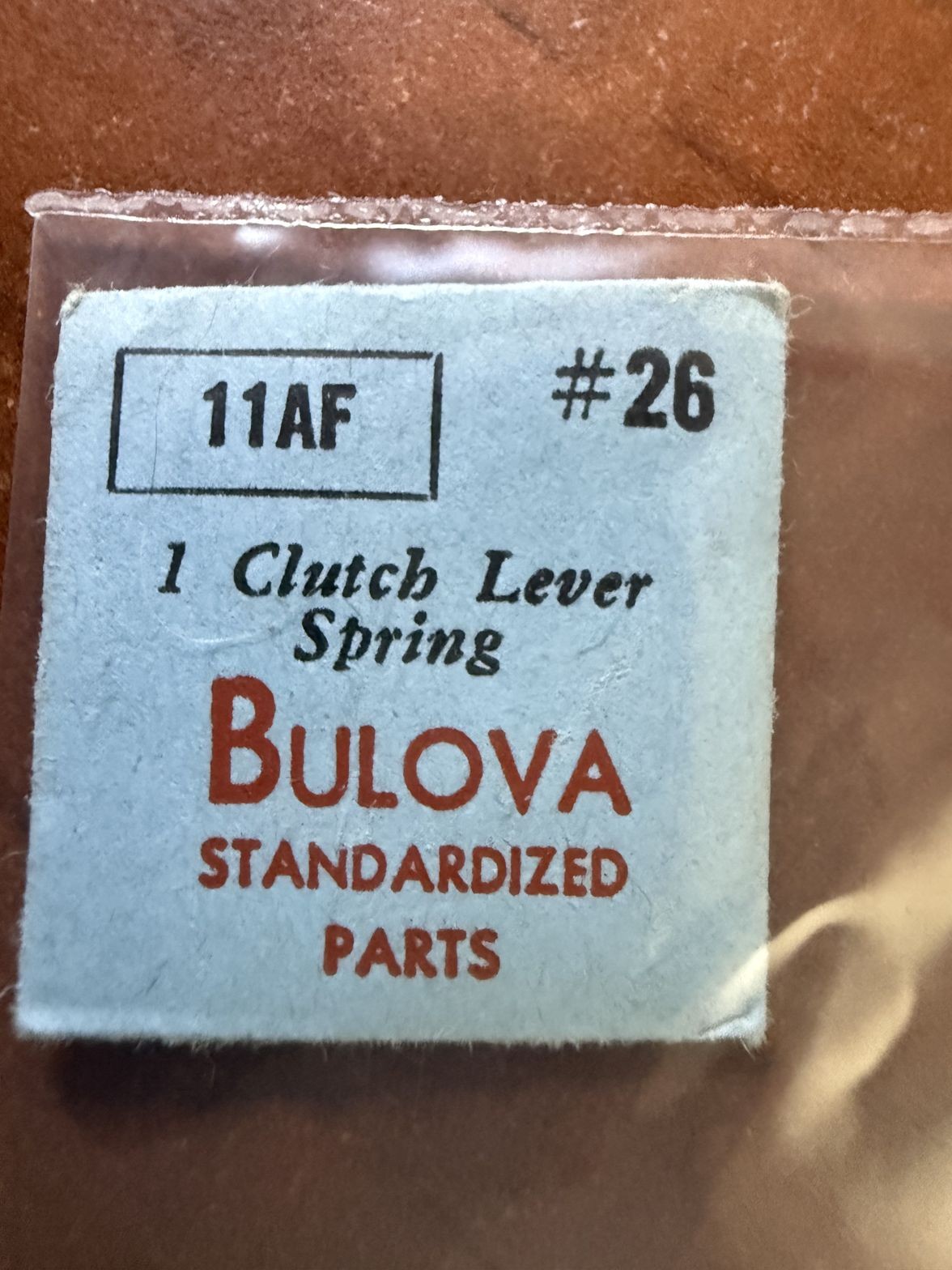 Bulova 11AF Clutch Lever Spring #26 NOS Genuine Vintage Watch Part New Old Stock