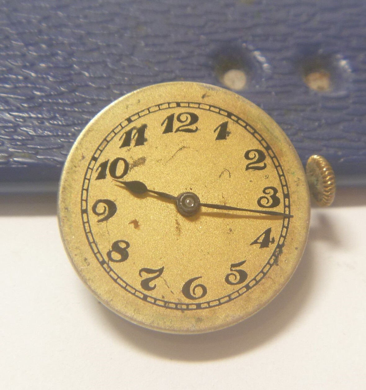 Late 1910s E. Huguenin 17J 3 Adjusts 8 ½ Lignes Hi Grade Movt Dial Hands !!