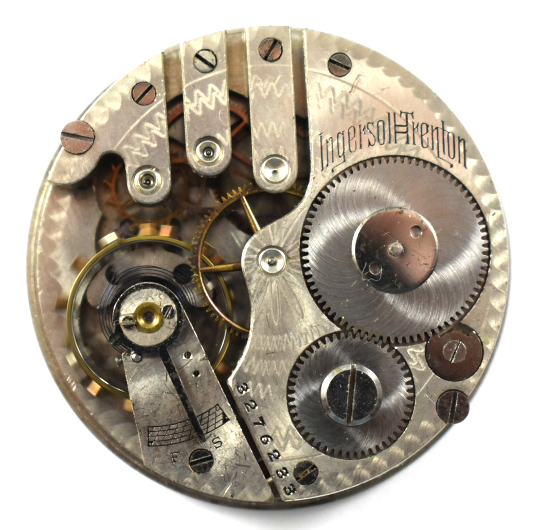 Vintage Ingersoll Trenton 16s OF Pocket Watch Movement lot.ek