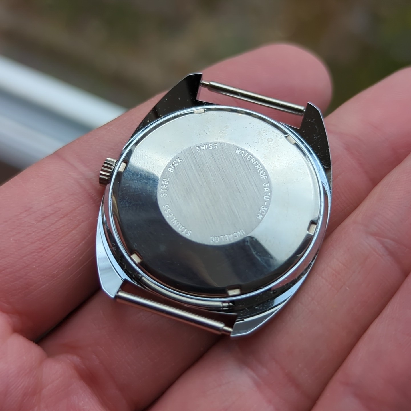 1960s Swiss NOS Waterproof Vtg Watch Case 36mm For Watchmaking (Ref:AM)