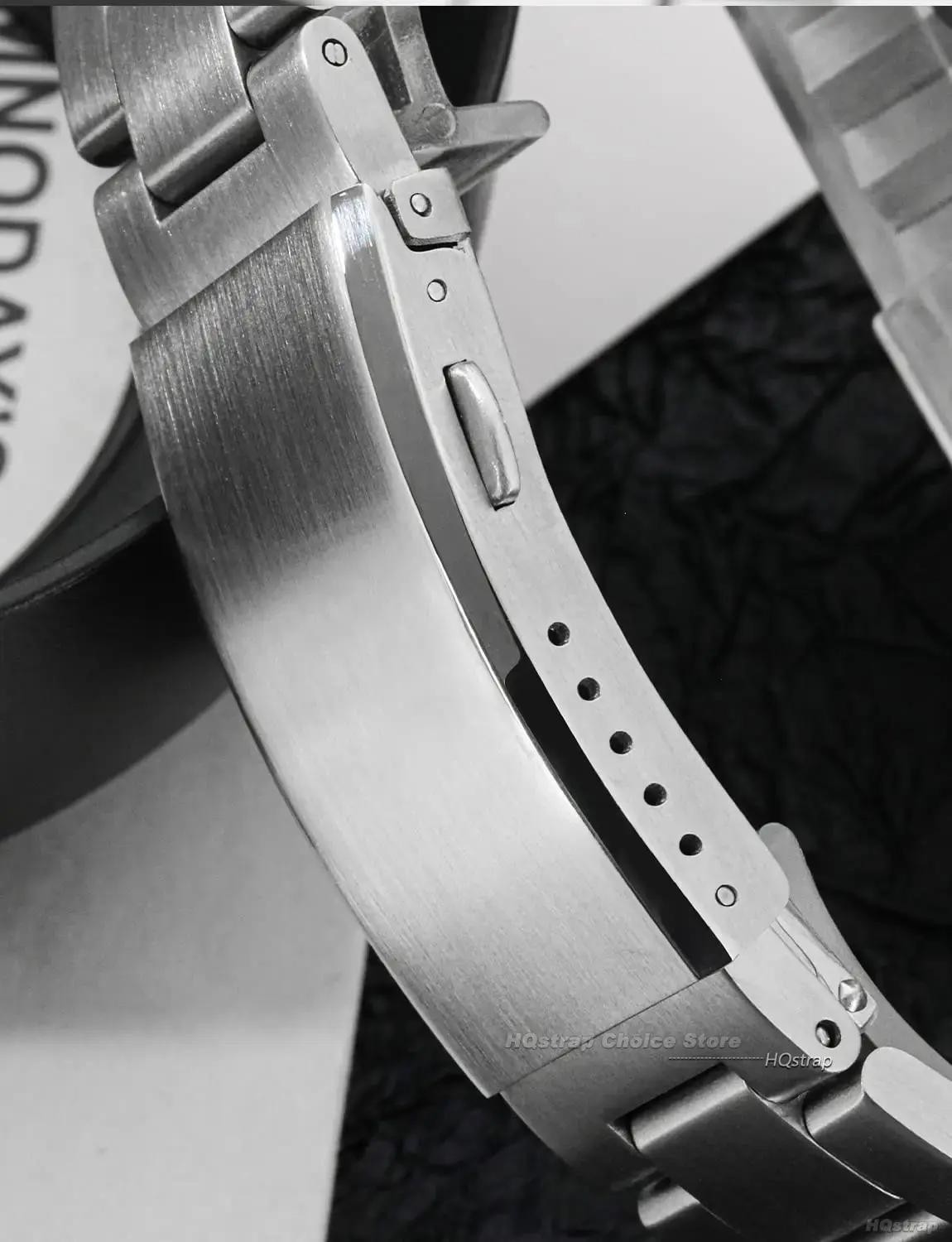18 20 22mm Extended Fold Watch Buckle for Seiko Steel Safety Clasp Silver Black