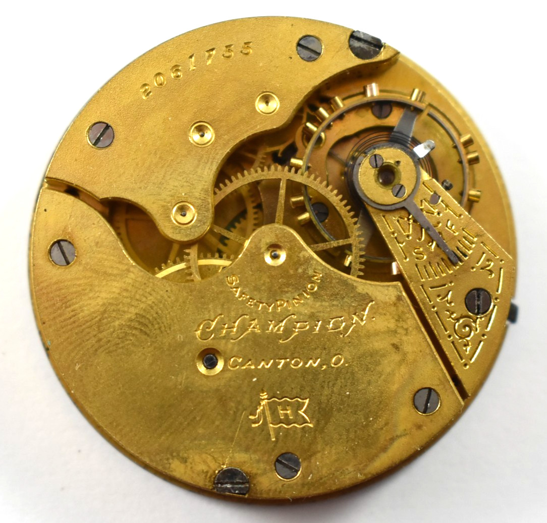 Vintage Hampden Champion 16s 7J Hunting Pocket Watch Movement lot.ed