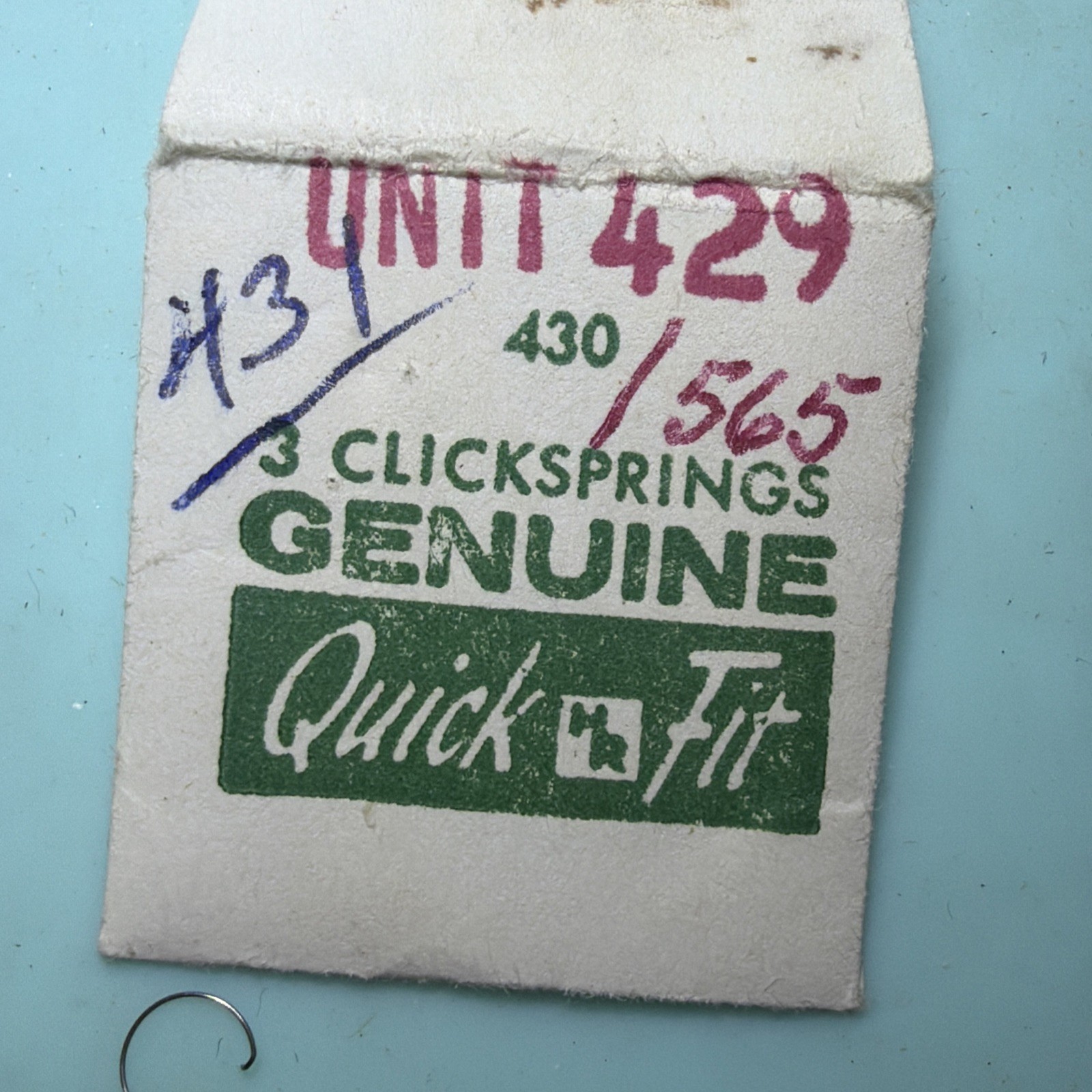 ETA 1080 – NOS – Click Spring watch part #430/152 – (1) Per Order