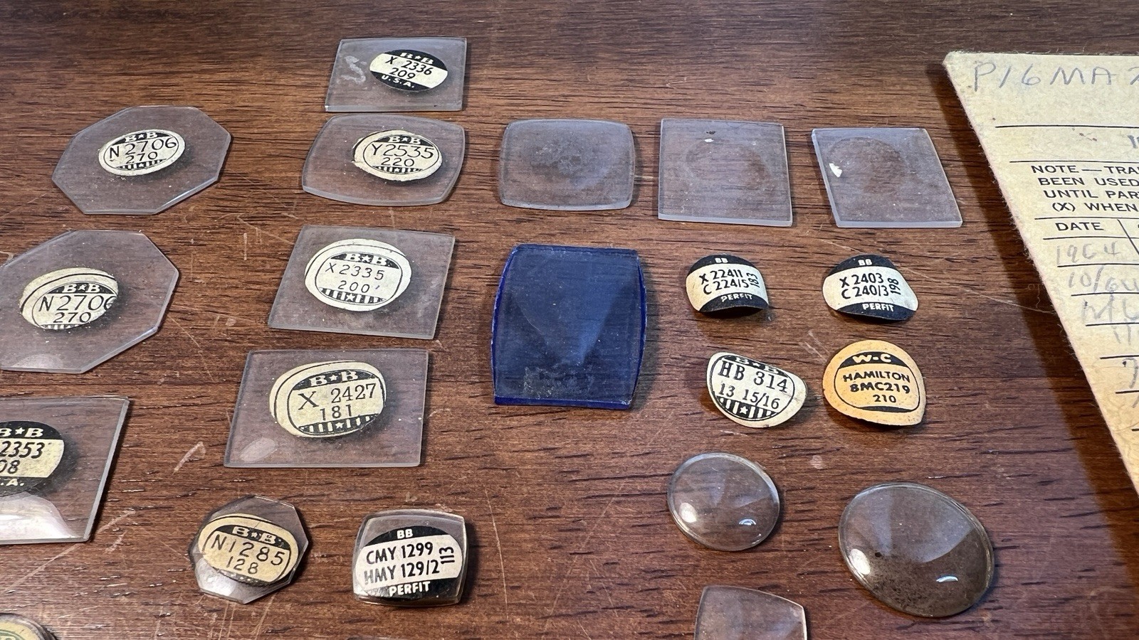 Watchmaker Repair Lot 26 Crystals 6 Cases NOS Glass BB WC Hamilton Seiko 4 Bands