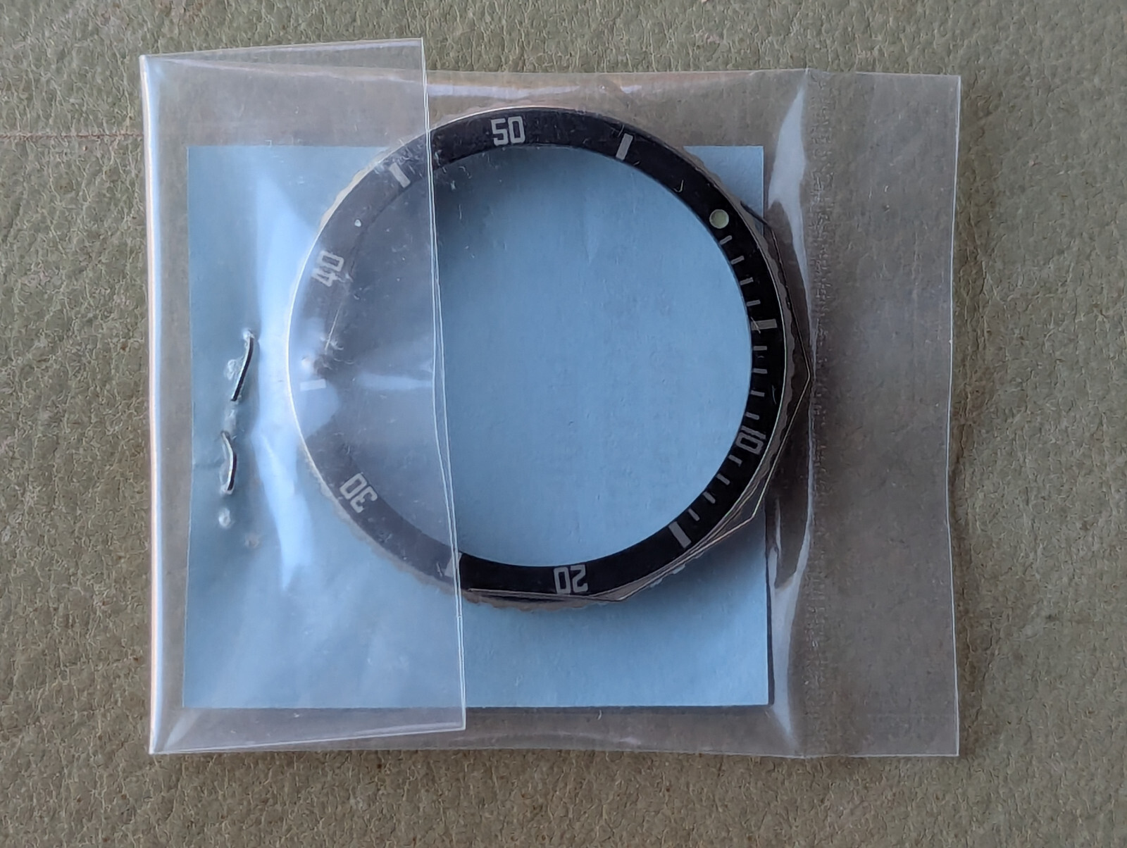 DEFECTIVE NOS Vintage Bulova Accutron Depth Gauge Bezel/Insert FOR 8459 CASES