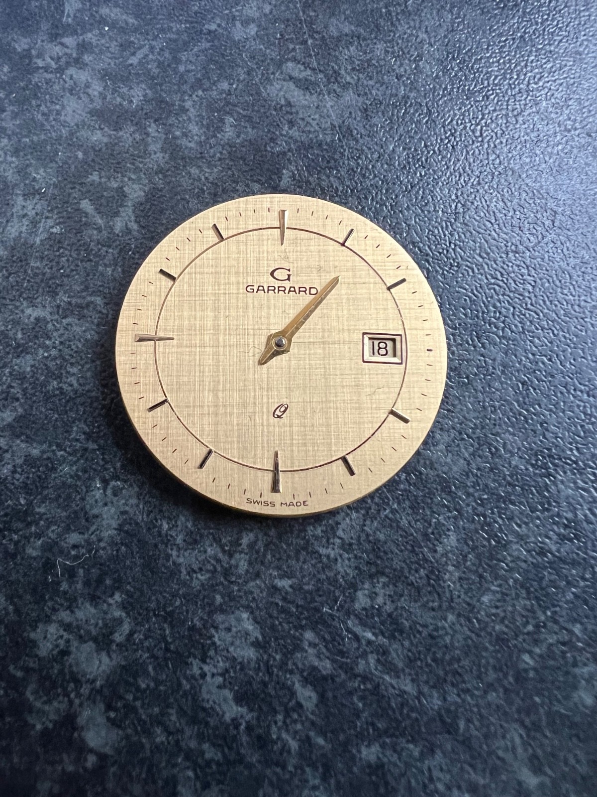 Garrard Watch Movement ETA 955.412 Gold Dial For Parts Repair or Restoration