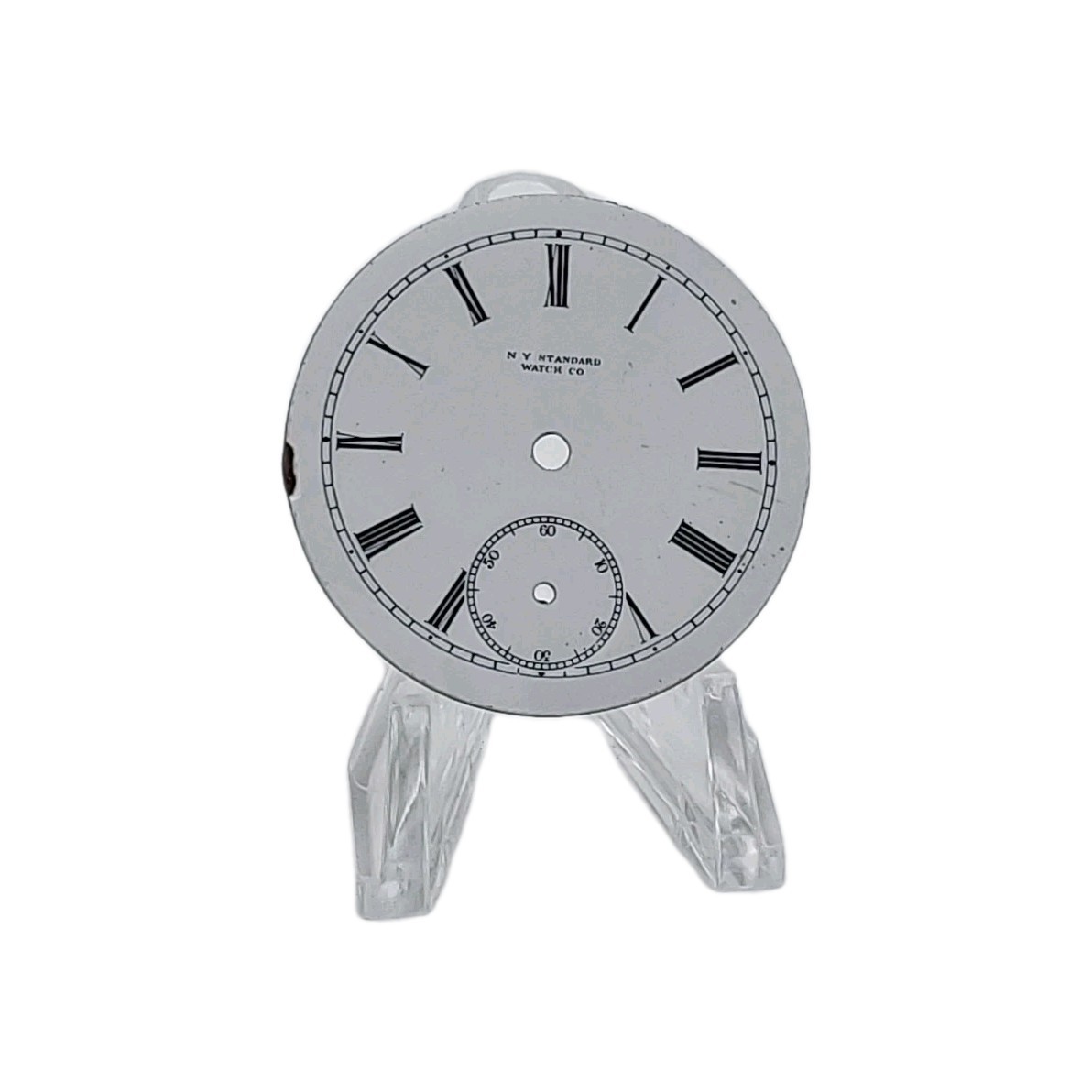 NY Standard 34.2mm Sunk Enamel Pocket Watch Dial Only 1082