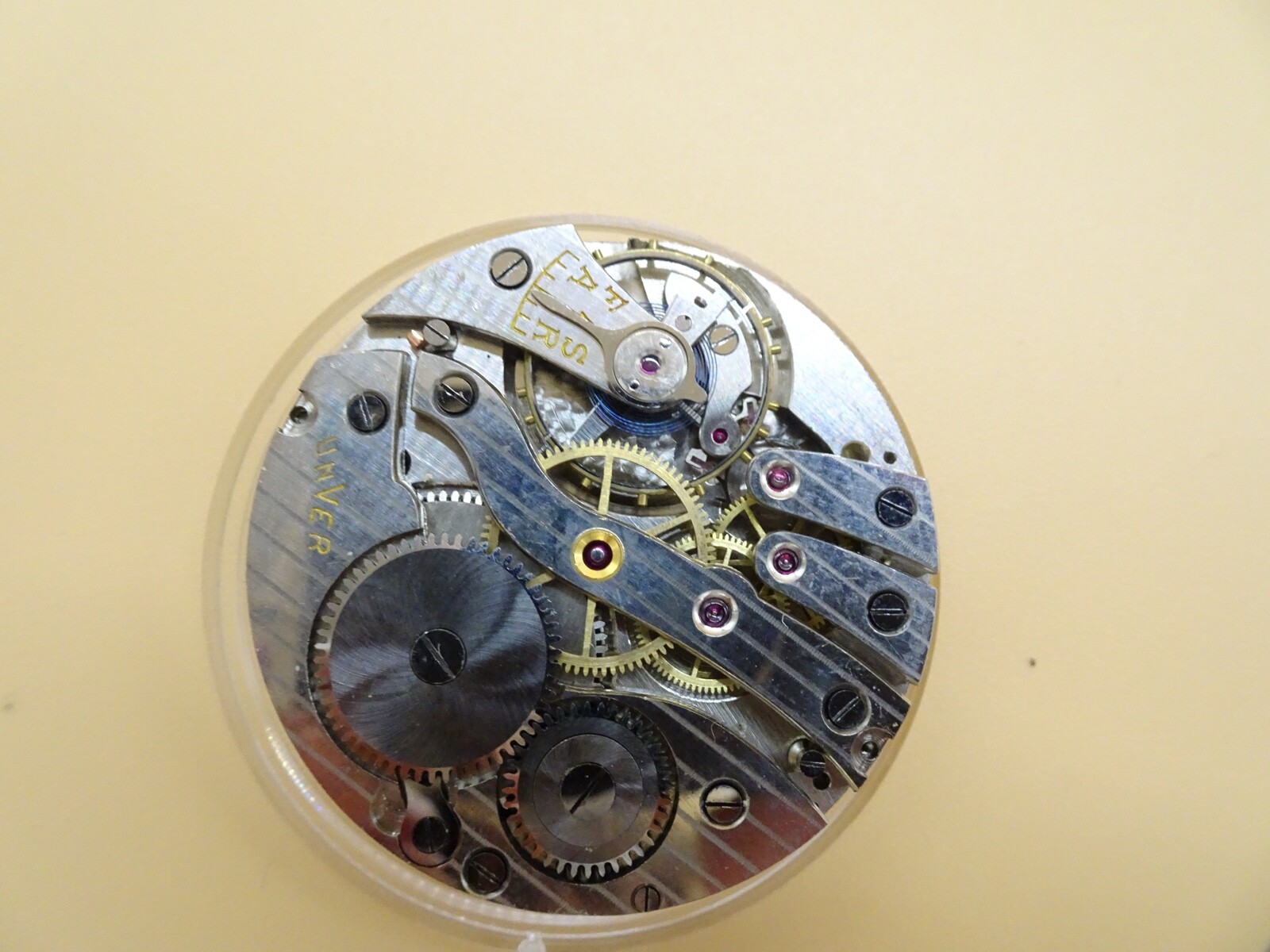 unver watch movement dial,hands17 jewel mit funktion for parts (Z57)