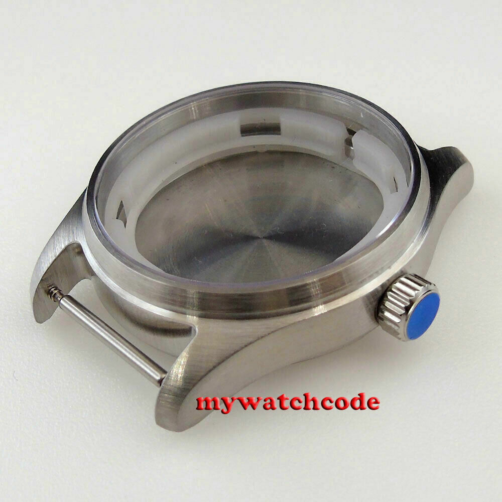 39mm Pilot Steel Sapphire Glass Watch Case Bracelet Fit NH34 NH35 NH36 ETA 2824