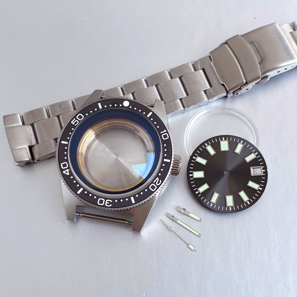 62MAS Fit NH35 PT5000 Miyota 8215 300M Dive Automatic Watch Case Dial Hand Set