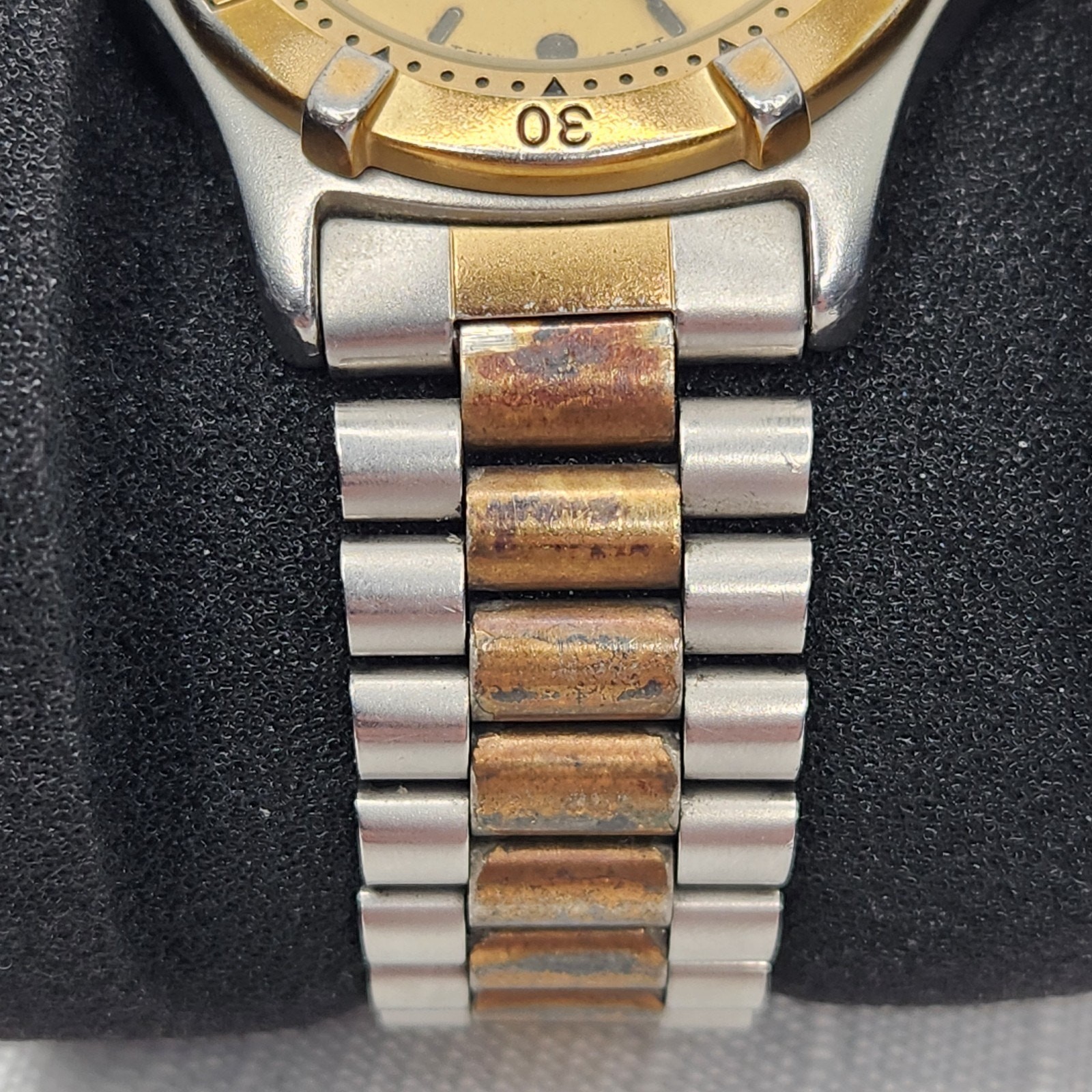 Tag Heuer Watch FOR PARTS 964.013 Gold and Silver Tone NOT WORKING