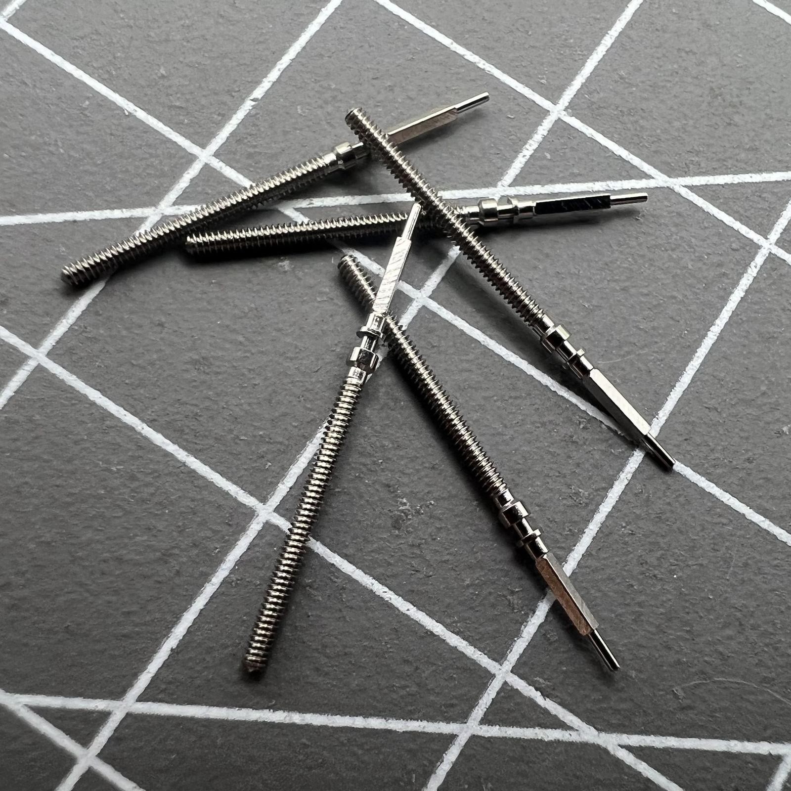 2 PIECES Watch Winding Stems Spare Parts for Omega 560 561 562 564 565 Movements