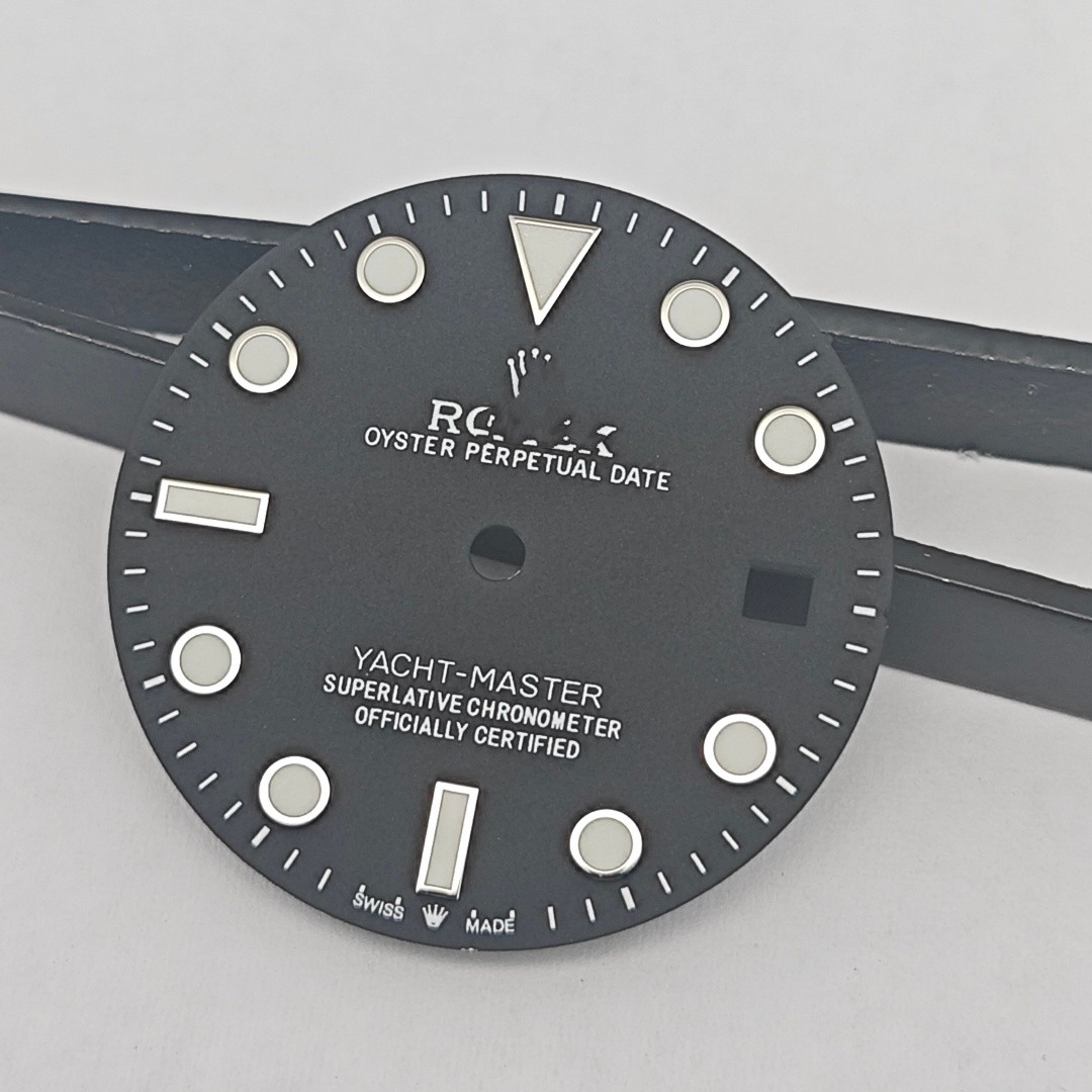 28.5mm Yacht Watch Dial Ice Blue Luminous for 8215 2813 Movement Watch Parts