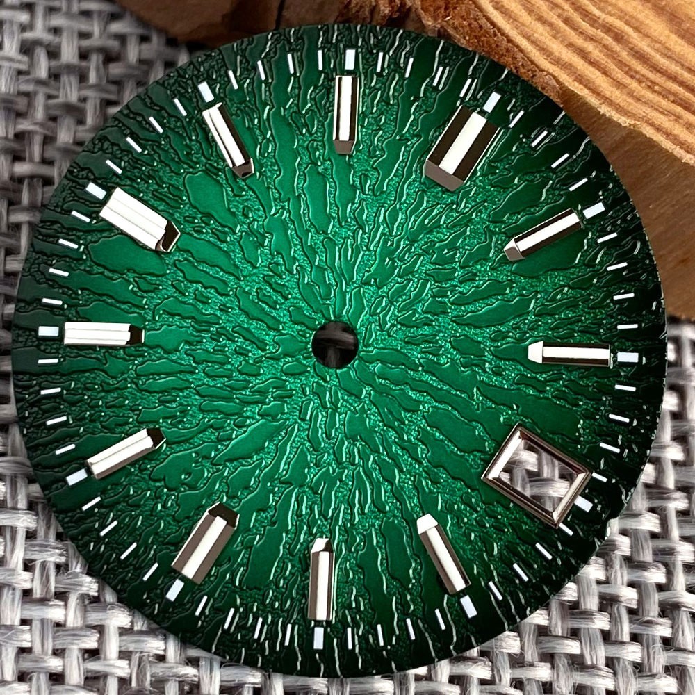 29mm NH35 Textured Watch Dial Luminous for NH36 NH38 NH70/71/72 4R35/36 MOD Dial